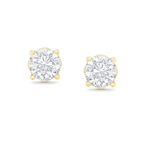 Ohrringe in Form von Blumen mit seitlichen Diamanten Sandre