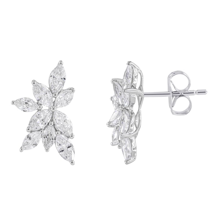 Luxuriöse Ohrstecker mit Lab Grown Diamanten in Marquiseform Ishita