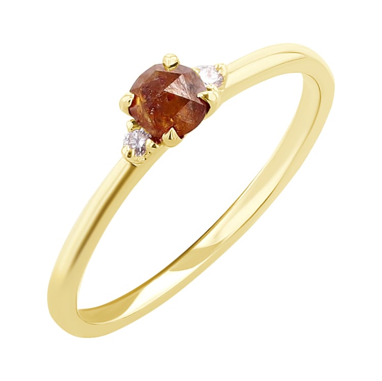 Verlobungsring mit einem braunen Salt and Pepper Diamanten Hye 121863