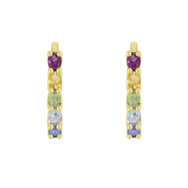 Silberne Ohrringe in Regenbogenfarben Suzette