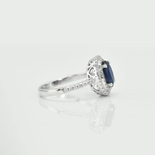 Goldener Ring mit Saphir und Diamanten Danae