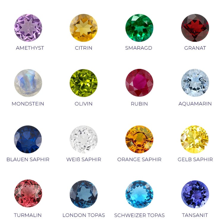 Minimalistische Halskette mit Edelsteinen Ihrer Wahl Kiah 99273