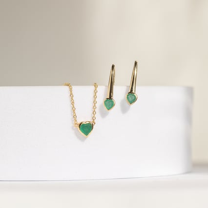 Schmuckset mit Smaragden Roshni