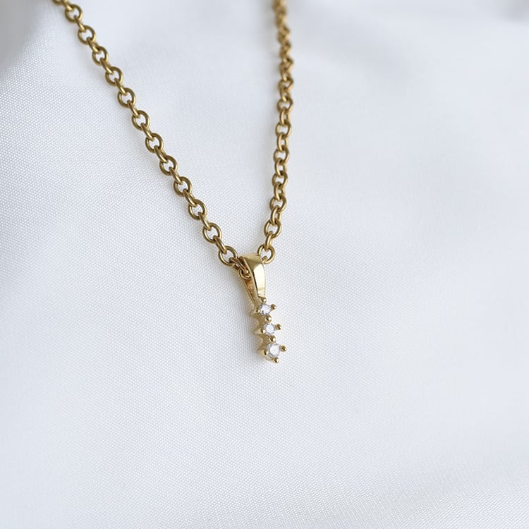 Minimalistischer Anhänger mit Diamanten Zusa 86242