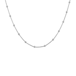 Silberne Kette mit Kugeln 45 cm