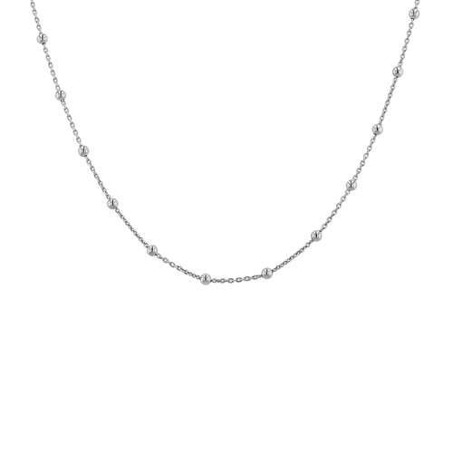 Silberne Kette mit Kugeln 45 cm