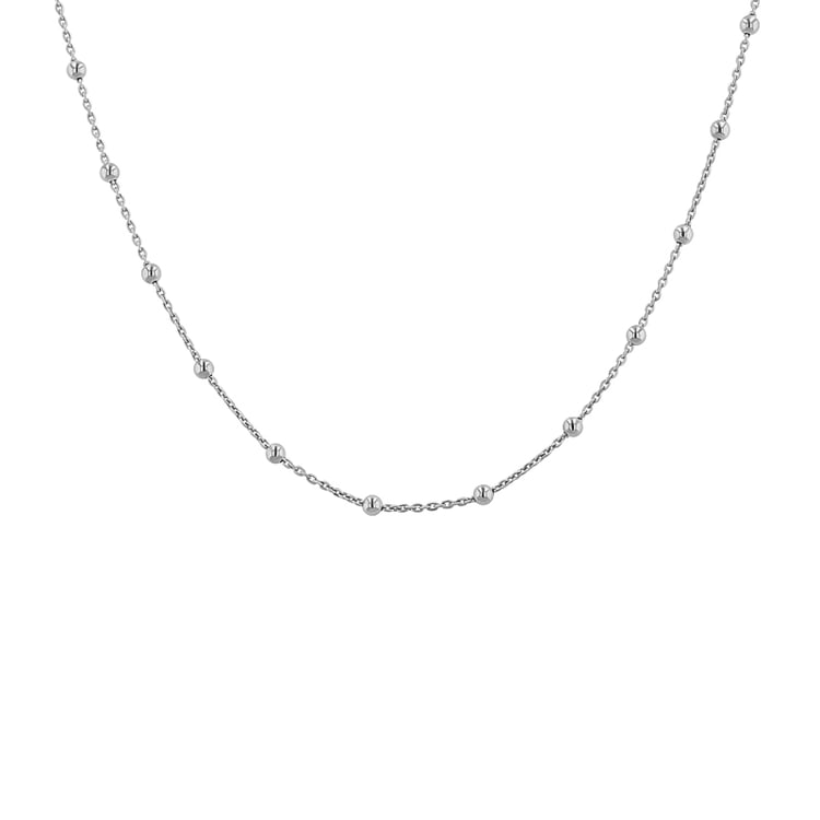 Silberne Kette mit Kugeln 45 cm