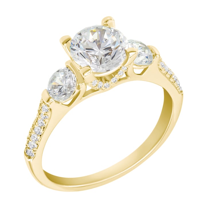 Glänzender Verlobungsring mit Lab Grown Diamanten Barann