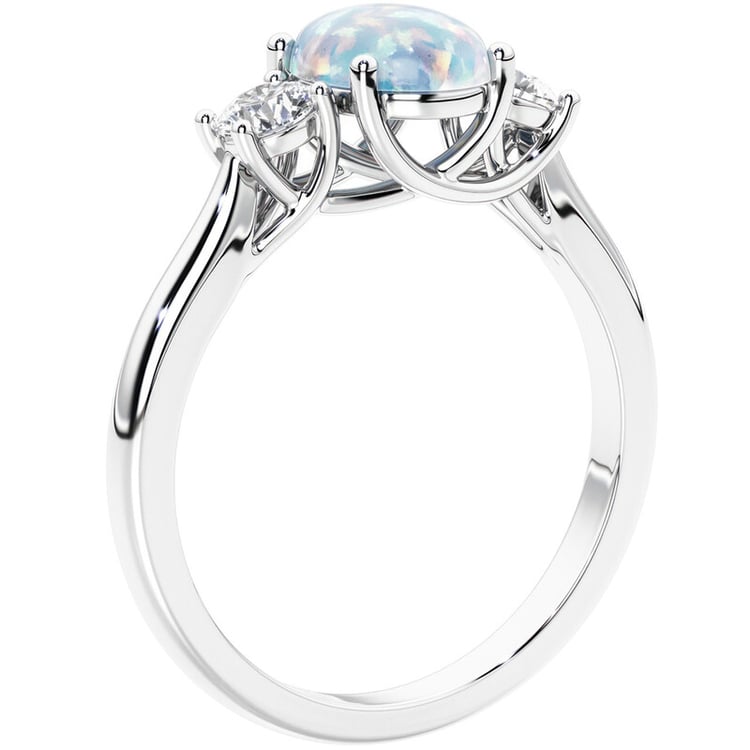 Verlobungsring mit Opal und Diamanten Brink 146379