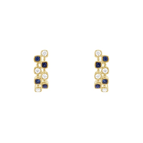Ohrstecker mit Diamanten und Saphiren Viltaute