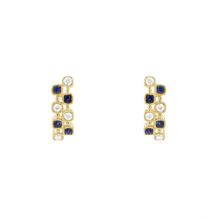 Ohrstecker mit Diamanten und Saphiren Viltaute 85383