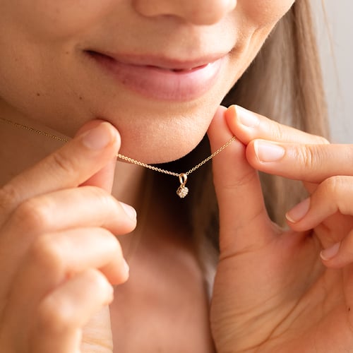 Silberner Anhänger mit Lab Grown Diamanten Jenoulita