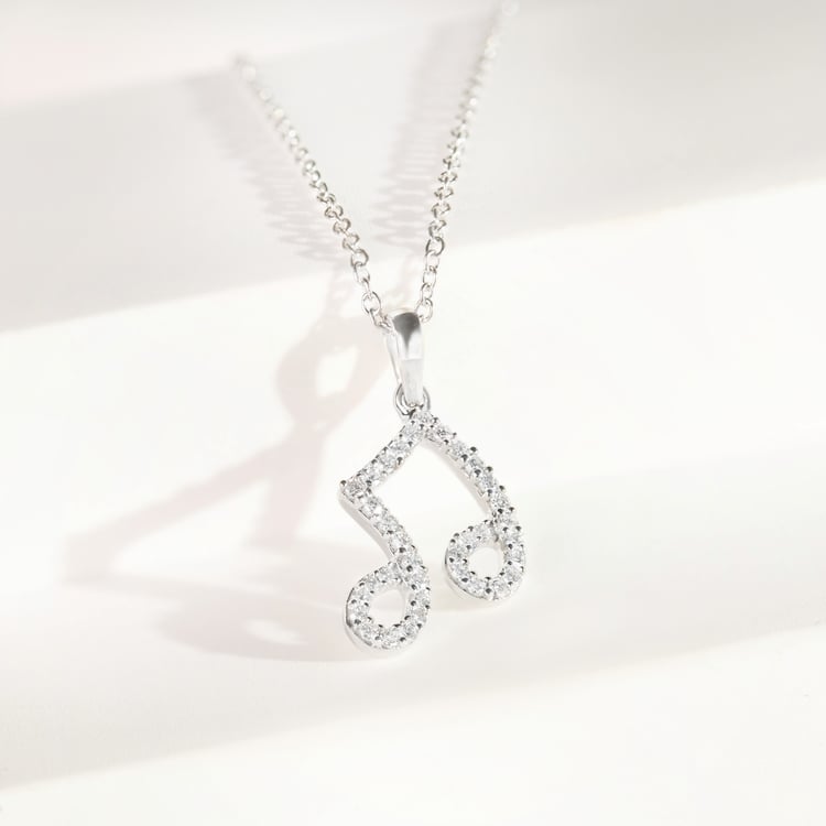 Anhänger aus Gold mit Lab Grown Diamanten in Form einer Note 164901