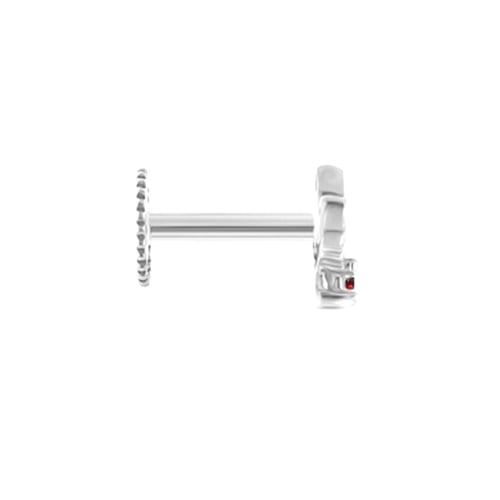 Goldener Piercing Ohrstecker mit Rubinen Amina