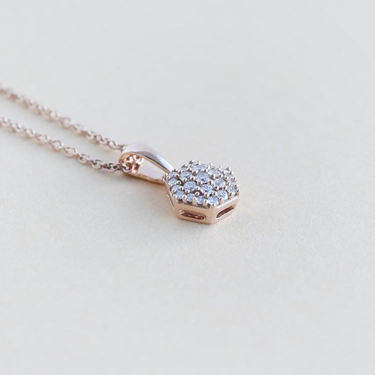 Elegantes goldenes Schmuckset mit Diamanten Roxy 96034