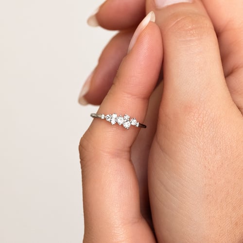 Cluster Ring mit Diamanten Isolde