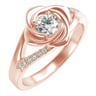 Verlobungsring in Rosenform mit Diamanten Xalor