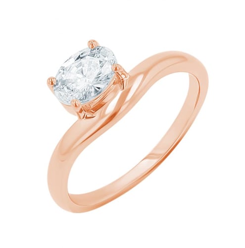 Atypischer Verlobungsring mit 0.5ct IGI-zertifiziertem ovalem Diamanten Adina