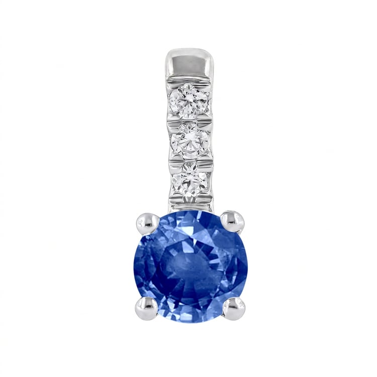 Romantischer Anhänger mit blauem Saphir und Lab Grown Diamanten Dai 169452