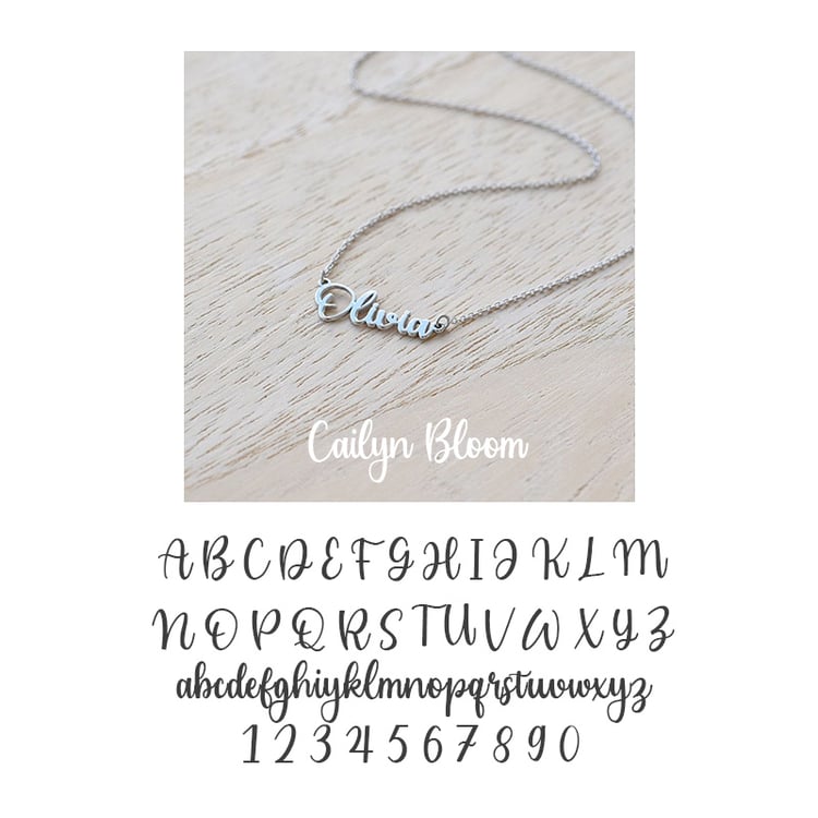 Silberne Namenskette mit Gravur Ihrer Wahl Amael 67665