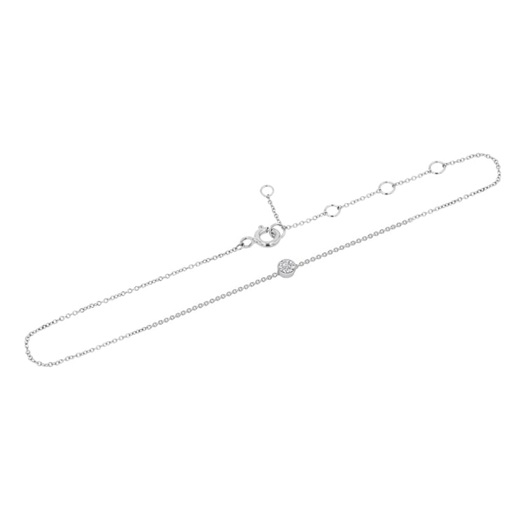 Minimalistisches Fußkettchen aus Silber mit Lab Grown Diamanten Aimie