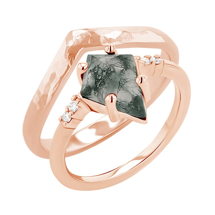 Ring Set mit Achat Vinka 125274