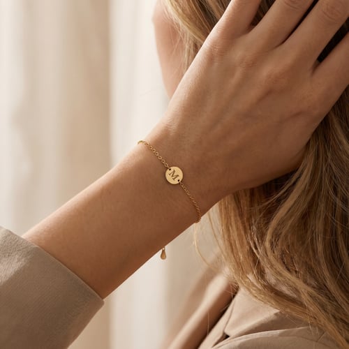 Silberarmband mit eines Buchstabens M Lima