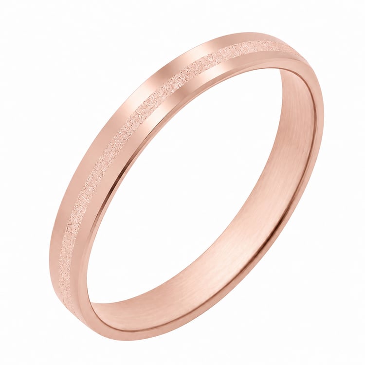 Eheringe aus mattem Gold mit glänzenden Rändern Kalea 170927