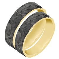 Trauringe aus Gold mit schwarzem Ruthenium Jamone