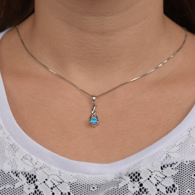 Anhänger aus Silber mit Opal 48804