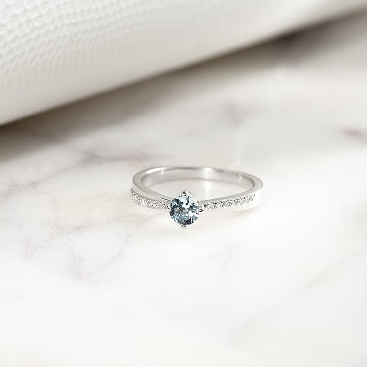 Ring mit Aquamarin und Lab Grown Diamanten Sewyn 132417