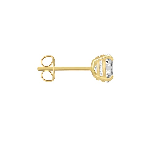 Goldene Ohrstecker mit weißen Topasen Akina