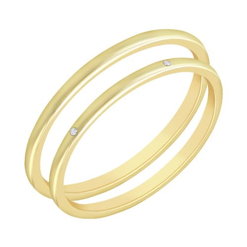 Minimalistische Eheringe aus Gold Claudia