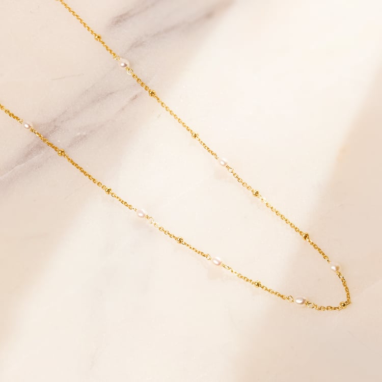 Silberne Halskette mit Perlen Landia 164624