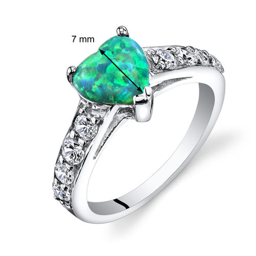 Silberner Ring mit Opal und Zirkonia Bailey 12269