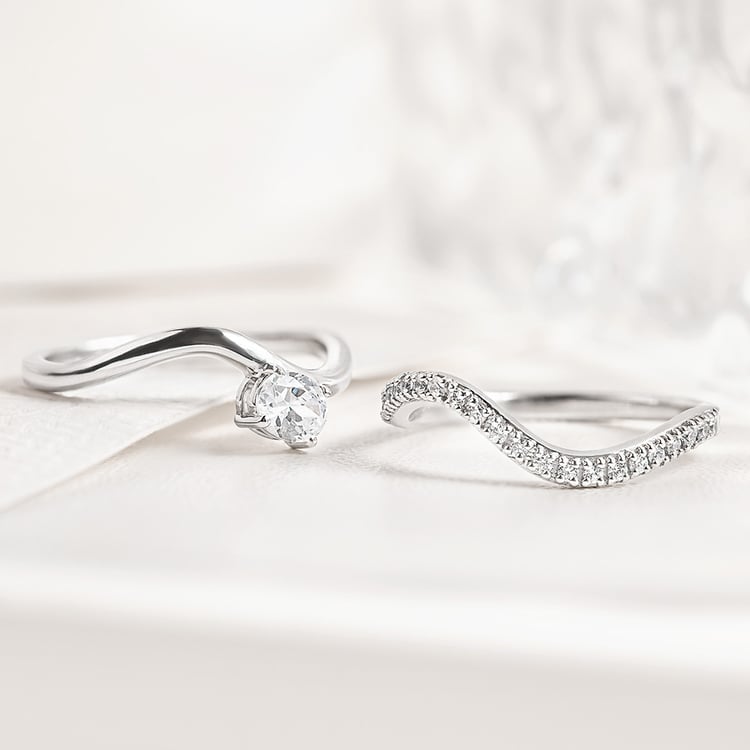 Romantisches Verlobungs-Set mit Lab Grown Diamantringen 156659