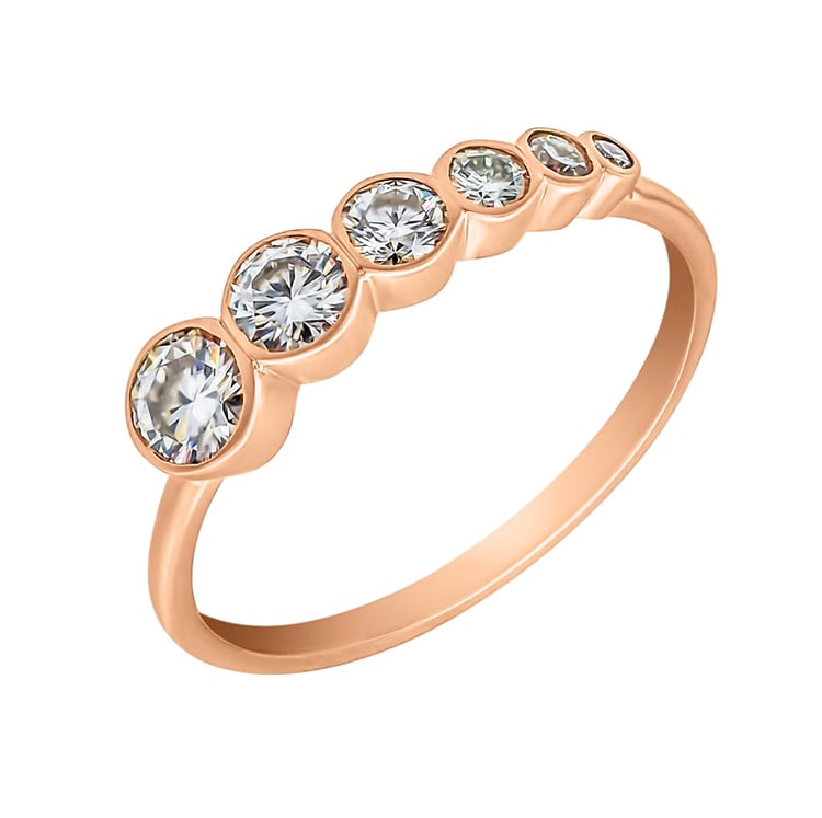 Rosegold Ring mit Moissaniten 31202