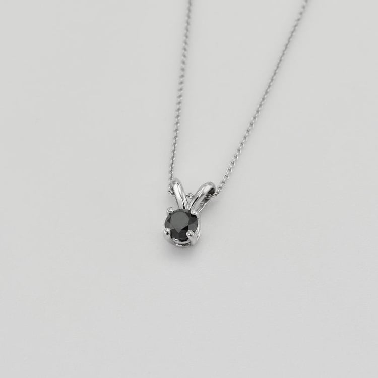 Schwarzer Diamant in Anhänger Lalom 38120