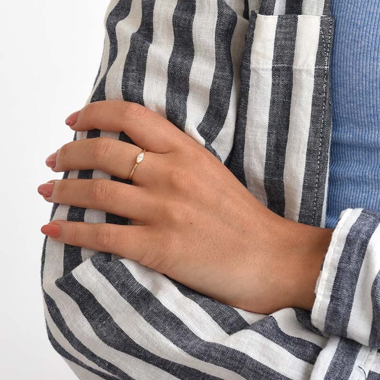 Eleganter Ring mit Marquise-Diamanten Catrin 100302