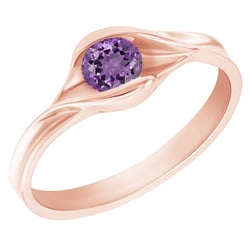 Goldring mit lila Amethyst Aliena