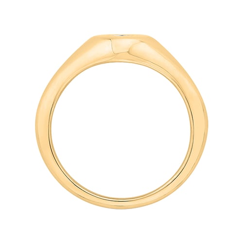 Goldener Siegelring mit Diamantstern Keylo
