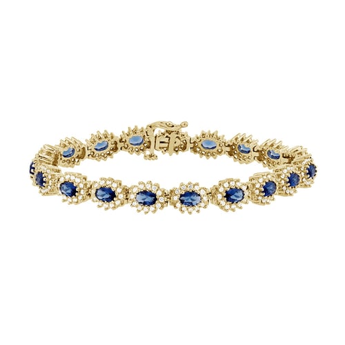 Luxuriöses armband mit Lab Grown Saphiren und Diamanten Dorotéia