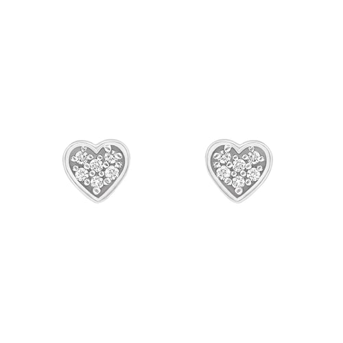 Ohrringe in Herzform mit Diamanten Janella