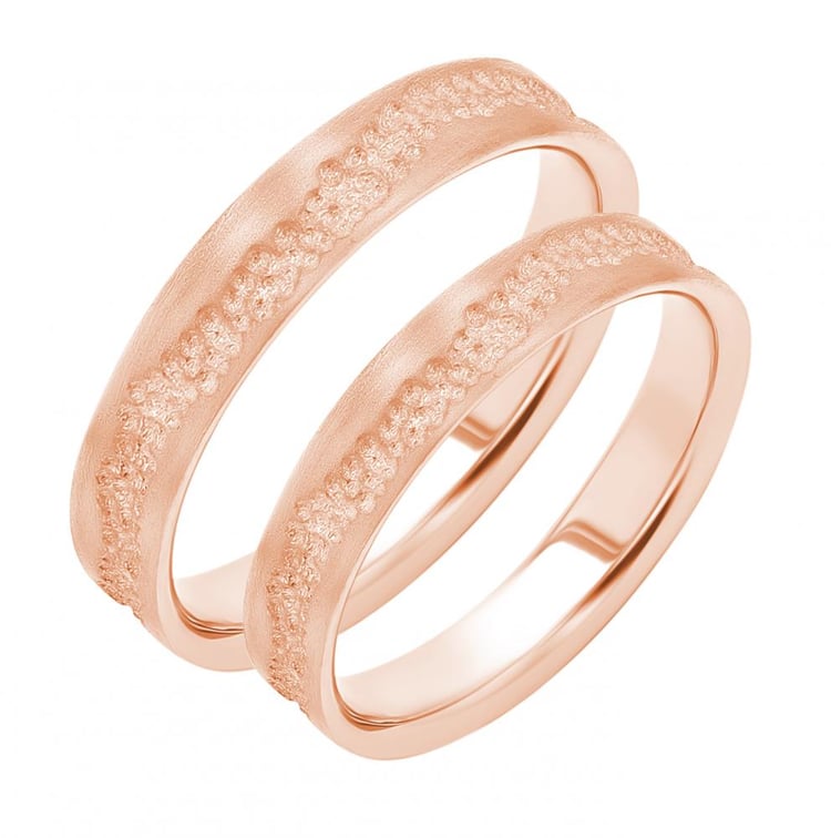 Goldene matte Eheringe Bobble 156132