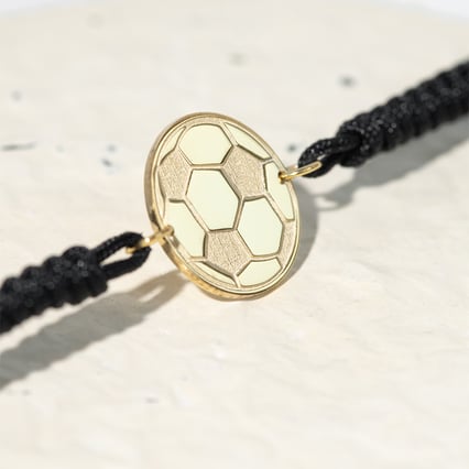 String-Armband Ball mit Gravur Ihrer Wahl Football