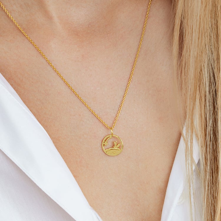 Silberner Geschnitzter Anhänger mit Fuchs Kleiner Prinz 162626