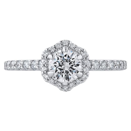 Verlobungsring in Haloform mit Diamanten Primrose