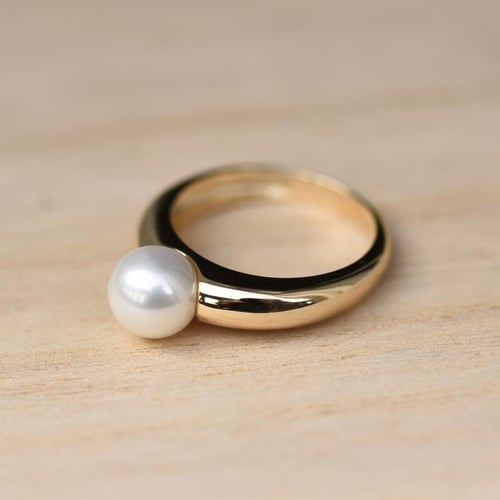 Perlenring mit 8mm großer Perle Racel