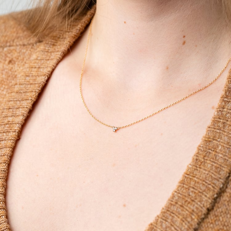 Halskette mit drei Lab Grown Diamanten Sharma 147708