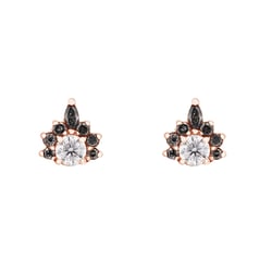 Ohrringe mit Moissaniten und Salt and Pepper Diamanten Kruno